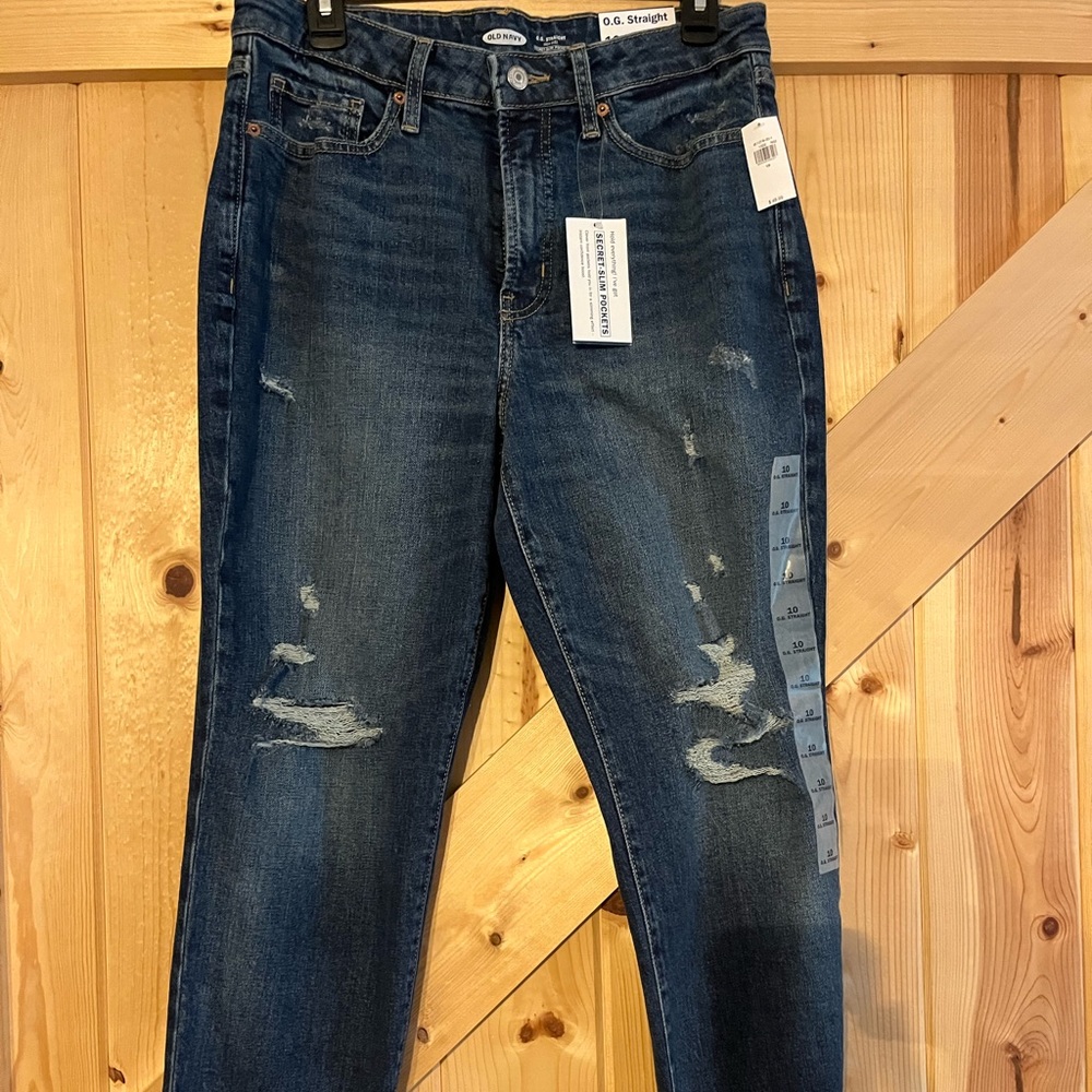 New with Tags- Old Navy Jeans size 10 OG straight high rise with secret pocket